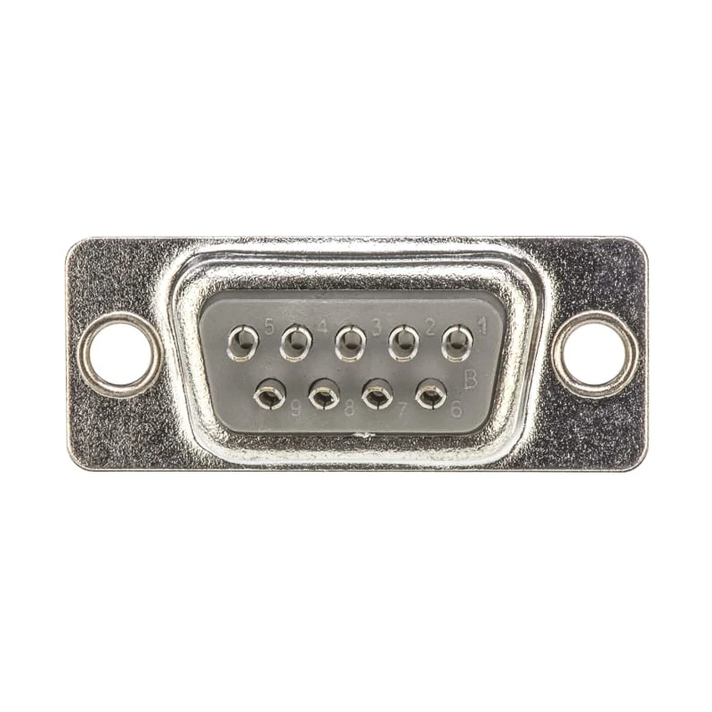 HARTING D-Sub 9 Way Straight 2.77 mm Pitch Panel Mount D-Sub Connector with Flange Male 09672095615