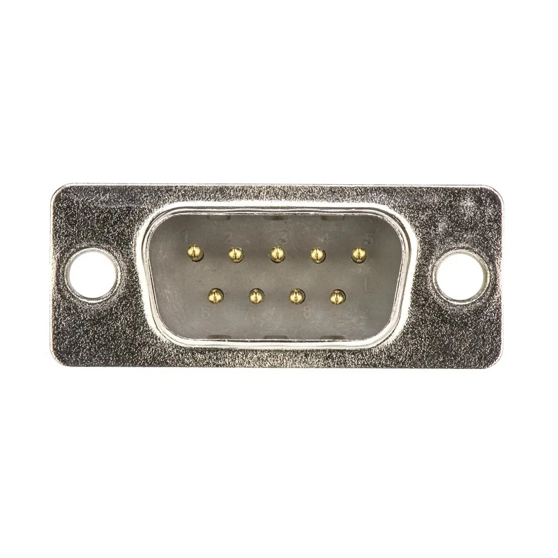 HARTING D-Sub 9 Way Straight 2.77 mm Pitch Panel Mount D-Sub Connector with Flange Male 09672095615