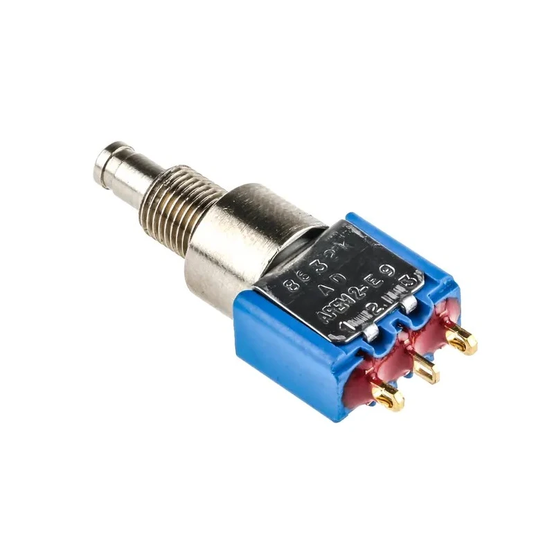 Apem 8000 Series Miniature Push Button Switch, Momentary, Panel Mount, 6.5 mm Cutout, SPDT, IP65, 30V DC 250V AC 8632ADBK