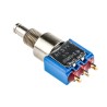 Apem 8000 Series Miniature Push Button Switch, Momentary, Panel Mount, 6.5 mm Cutout, SPDT, IP65, 30V DC 250V AC 8632ADBK
