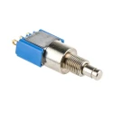 Apem 8000 Series Miniature Push Button Switch, Momentary, Panel Mount, 6.5 mm Cutout, SPDT, IP65, 30V DC 250V AC 8632ADBK