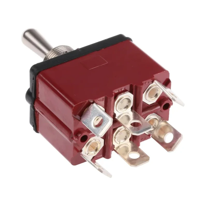 APEM Toggle Switch Panel Mount On-Off-On DPST Tab Terminal 24V dc 28V ac 3647NF/2