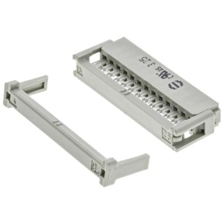 HARTING 26-Way 2 Row Female IDC Connector for Cable 2.54mm Pitch, 320V AC, 2.5A 09185267813