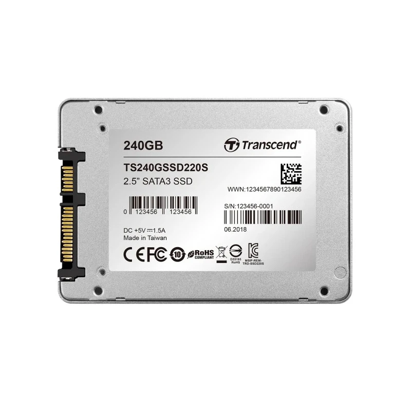 Transcend 240GB 2.5 in Internal SSD SATA III 3D NAND SSD220S