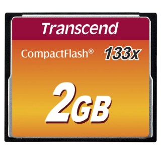 Transcend Compact Flash Card 2 GB MLC NAND, 133x, 50 Mbps Read, 20 Mbps Write TS2GCF133