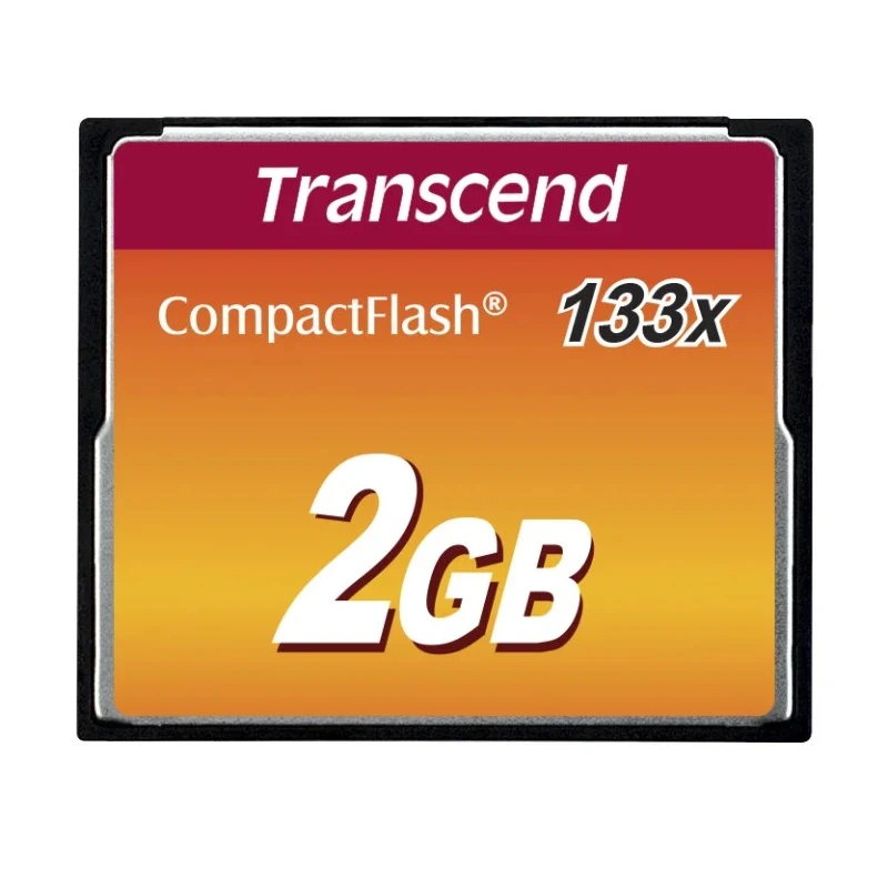 Transcend Compact Flash Card 2 GB MLC NAND, 133x, 50 Mbps Read, 20 Mbps Write TS2GCF133
