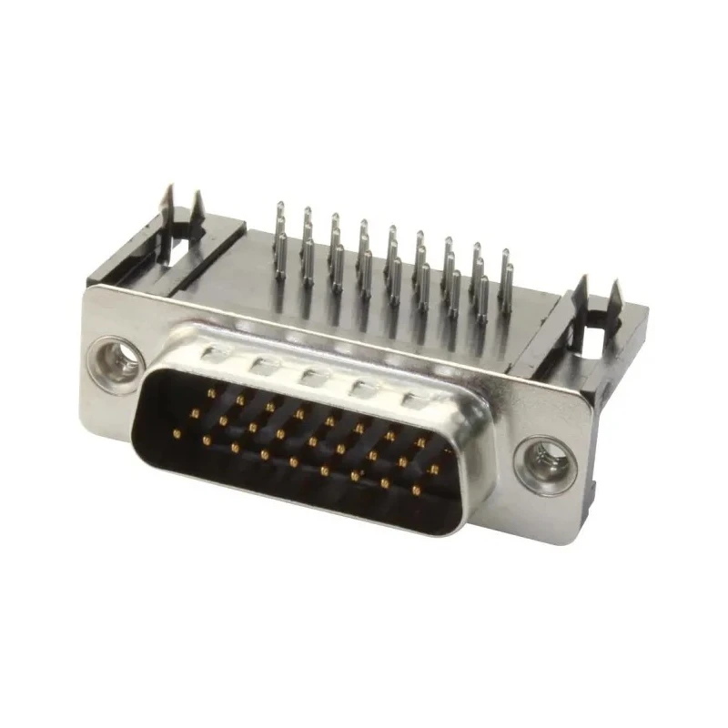 HARTING 62 Way Right Angle 2.41 mm Pitch Through Hole D-Sub Connector with 4 to 40 UNC Screw Lock Male 09564627813