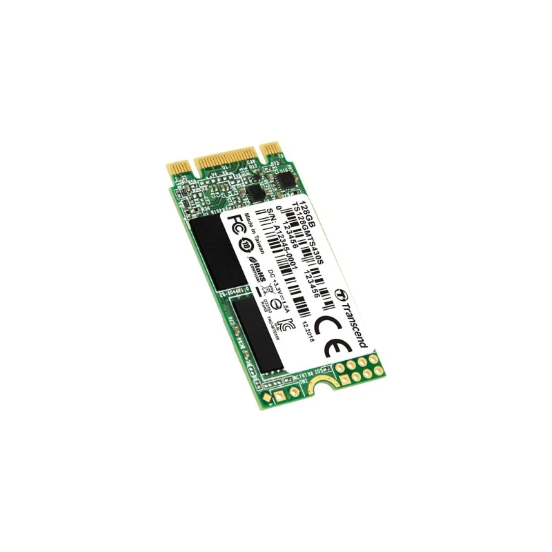 Transcend M.2 128 GB Internal SSD SATA III TLC Flash Memory 42mm x 22mm x 3.58mm MTS430S