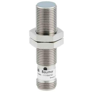 Baumer Threaded Barrel Inductive Proximity Sensor M12 x 1, IO-Link, 36V dc, 6 mm Detection Distance IR12.D06L-F50.GP1I.7BF