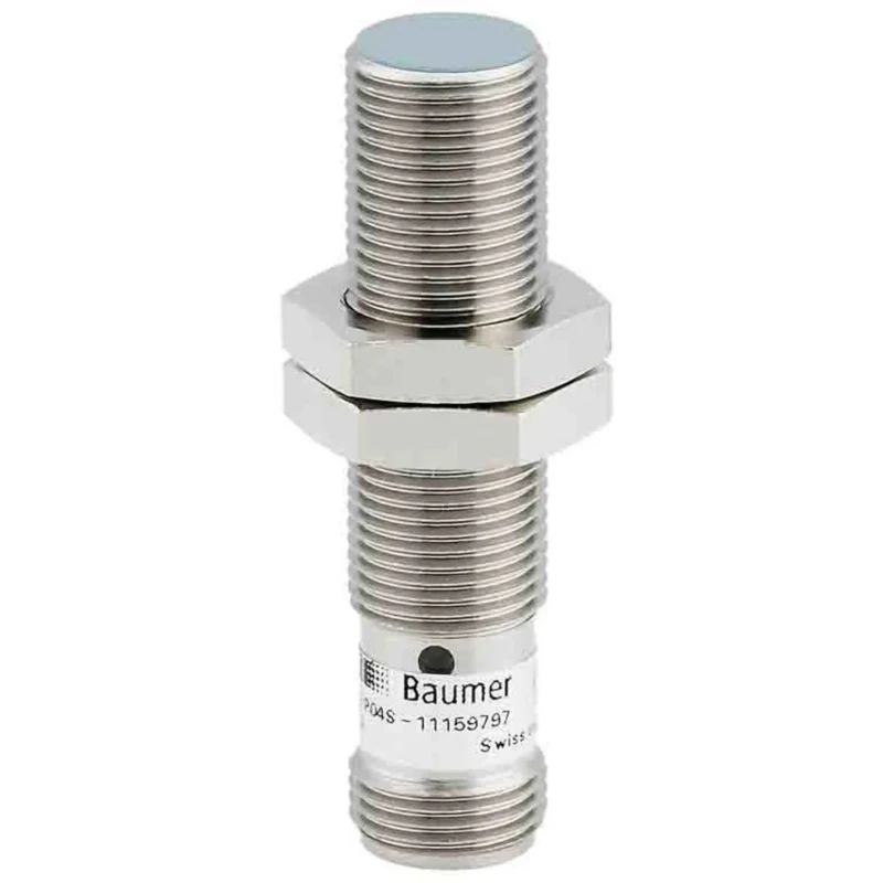 Baumer Threaded Barrel Inductive Proximity Sensor M12 x 1, IO-Link, 36V dc, 6 mm Detection Distance IR12.D06L-F50.GP1I.7BF