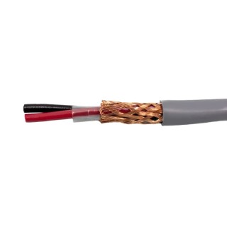 Alpha Wire Alpha Essentials Communication & Control Control Cable, 2 Cores, 0.56mm² 20 AWG, Screened, Grey, 305 1741C SL001