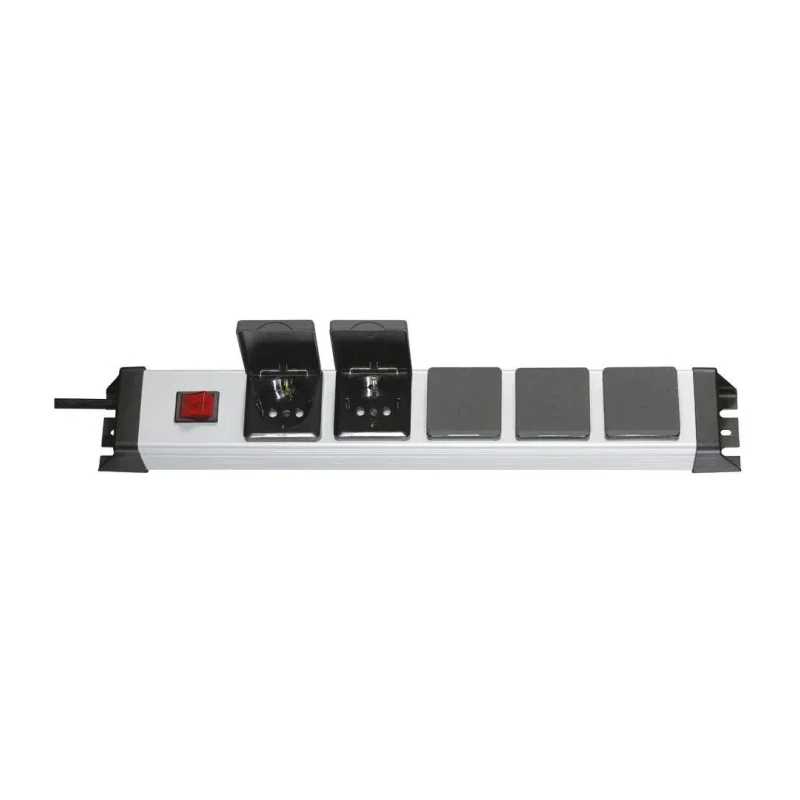 Kopp POWERversal 1.4 m 5 Socket Type F Extension Socket 25V AC 16A 3600W Surge Protected RCD Protected Switchable 227320017