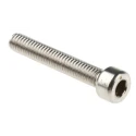 RS PRO Plain Stainless Steel Hex Socket Cap Screw, Hex Socket, M4 x 25 mm 187-1285