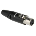 Re-An Products Cable XLR Connector, Straight Female, 3 Way, Gold Plating RT3FC-B