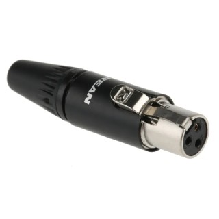 Re-An Products Cable XLR Connector, Straight Female, 3 Way, Gold Plating RT3FC-B