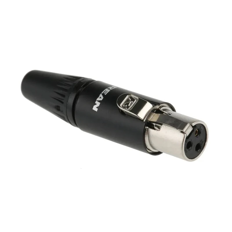 Re-An Products Cable XLR Connector, Straight Female, 3 Way, Gold Plating RT3FC-B
