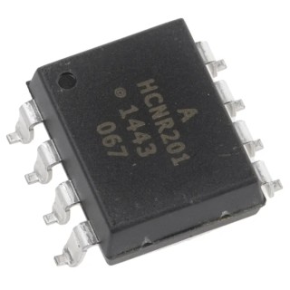 Broadcom DC Input 1 Channel Surface Mount Optocoupler, 8-Pin PDIP, 25mA Input Current, 1.95V Forward Voltage HCNR201-300E