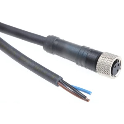 Telemecanique Sensors Female 3 Way Straight to 3 Way Unterminated Sensor Actuator Cable 2 m XZCP0566L2