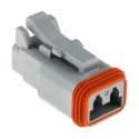 Amphenol Industrial AT Automotive Connector Male Grey Cable 2 Way Crimp Termination 13A Current AT06-2S