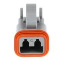 Amphenol Industrial AT Automotive Connector Male Grey Cable 2 Way Crimp Termination 13A Current AT06-2S