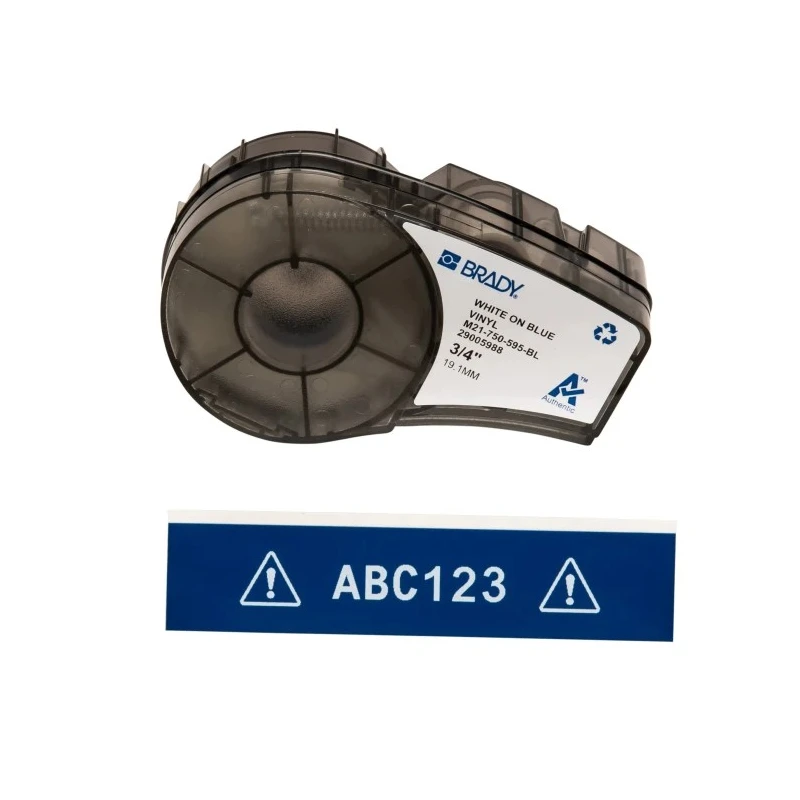 Brady White on Blue Label Printer Tape 19.05 mm Width 6.4 m Length M21-750-595-BL