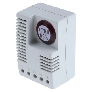 STEGO Adjustable Hygrostat, DIN Rail Mount, 240V AC, IP20, 40%–90%RH Humidity Range 01246.0-00