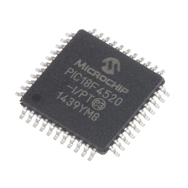 Microchip 8-bit PIC Microcontroller, 40 MHz Clock Frequency, 32kB Flash Memory, 44-Pin TQFP PIC18F4520