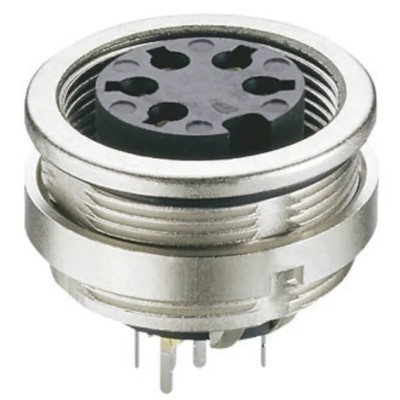 Lumberg 3 Pole Straight M16 DIN Socket, Wall Mount, Threaded, 5A, 250V AC, IP68 Protection 0306 03
