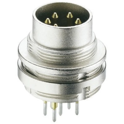Lumberg 316 5 Pole Straight M16 DIN Plug 5A 60V AC IP68 Threaded Wall Mount Male 0316 05