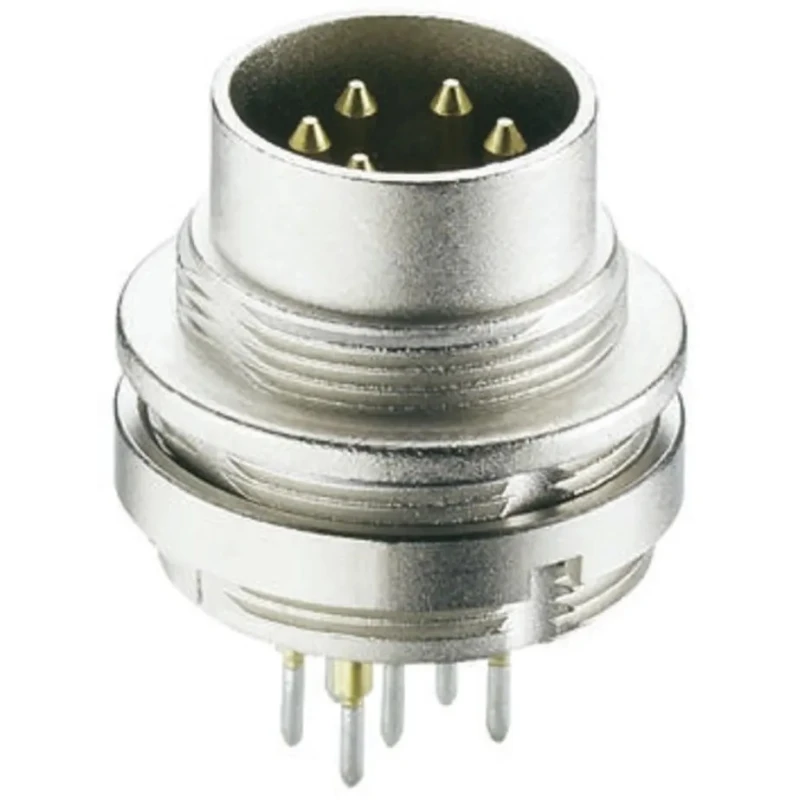 Lumberg 316 5 Pole Straight M16 DIN Plug 5A 60V AC IP68 Threaded Wall Mount Male 0316 05