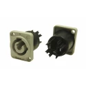 RS PRO IP65 Grey Panel Mount Industrial Power Connector 2A 250V IP65 IP65