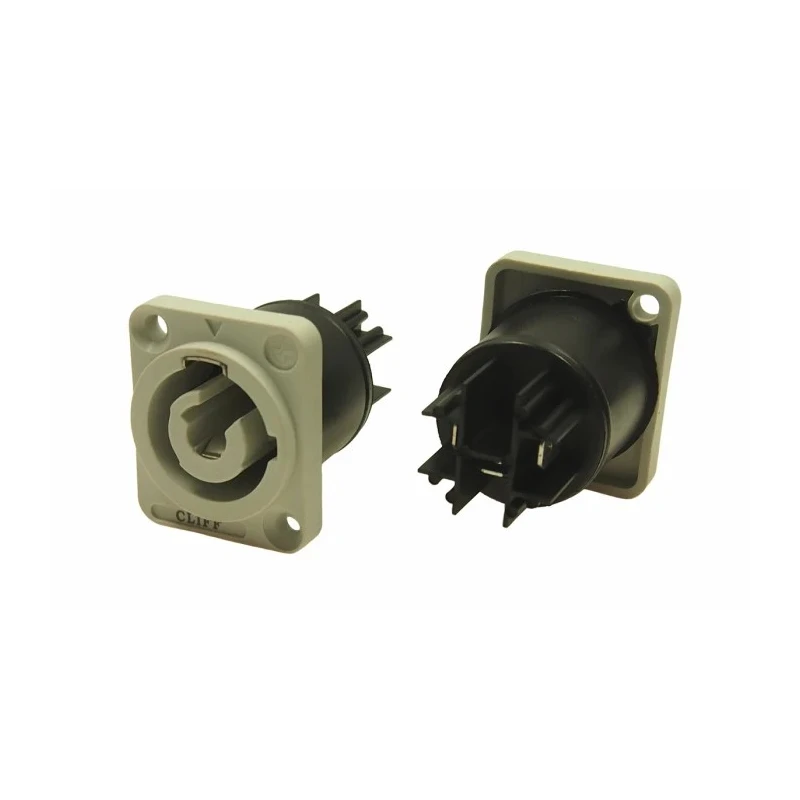 RS PRO IP65 Grey Panel Mount Industrial Power Connector 2A 250V IP65 IP65
