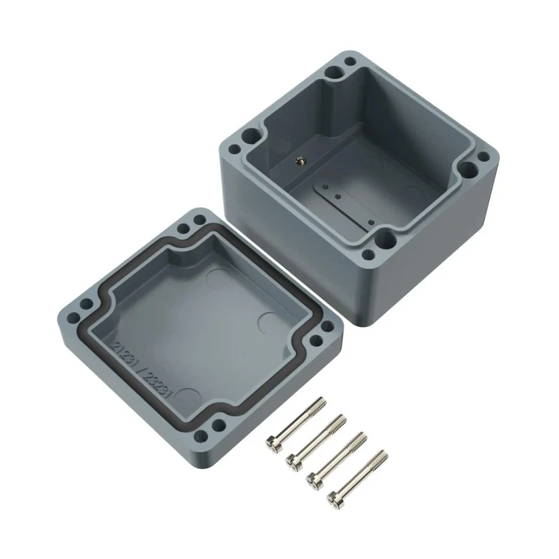 Rose Fibreglass Reinforced Polyester Enclosure Grey Lid IP66 IK08 80x75x80 mm IP66