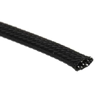 HellermannTyton Expandable Braided Polyethylene Terephthalate Black Cable Sleeve 5m Length 4-11 mm 170-10600 HEGP06-PET-BK