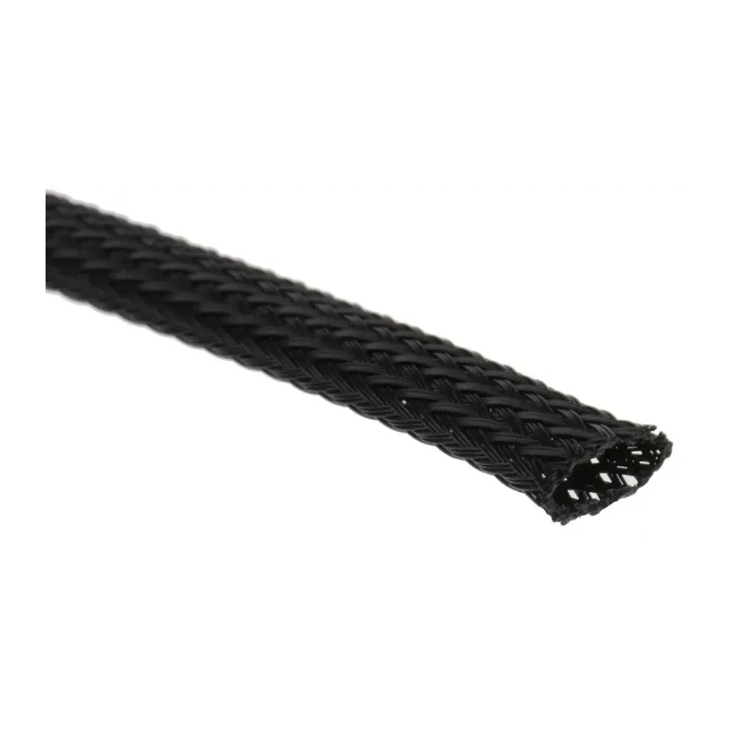 HellermannTyton Expandable Braided Polyethylene Terephthalate Black Cable Sleeve 5m Length 4-11 mm 170-10600 HEGP06-PET-BK