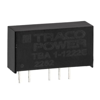 TRACOPOWER DC/DC Converter SIP-7 12V dc Output ±41 mA 1W Power, 10.8-13.2V dc Input, -40°C to 85°C TBA 1-1222E