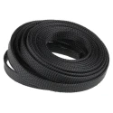 HellermannTyton Expandable Braided Polyethylene Terephthalate Black Cable Sleeve 5m Length 15mm 170-11000 HEGP10-PET-BK