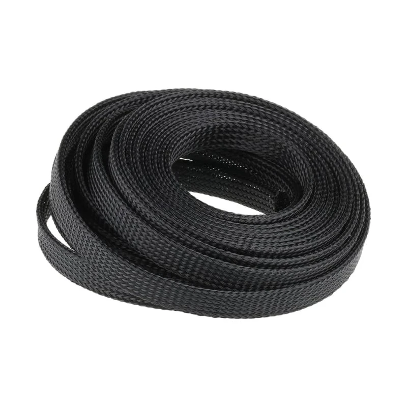 HellermannTyton Expandable Braided Polyethylene Terephthalate Black Cable Sleeve 5m Length 15mm 170-11000 HEGP10-PET-BK