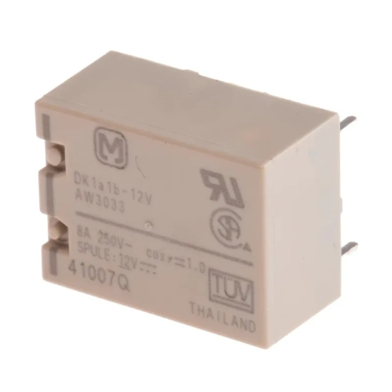 Panasonic PCB Power Relay 12V DC Coil 8A Switching Current DPST DK1A1B-12V