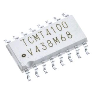 Vishay DC Input 4-Channel Optocoupler, Surface Mount, 16-Pin Mini-Flat Package TCMT4100