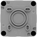 BG Electrical Grey 2 Way Rocker 2 Gang Light Switch, Surface Mount, IP66, 20A, LED Illumination, Storm Series WP42-02