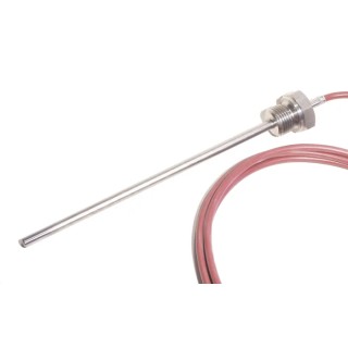 Electrotherm PT100 RTD Sensor 6 mm Diameter, 100 mm Probe Length, Accuracy F0.3, Temperature Range -50°C to 200°C 