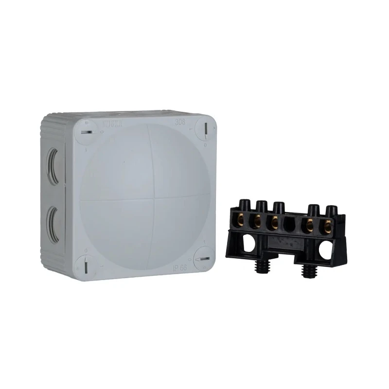 WISKA Polypropylene and Reinforced Fibreglass Junction Box, Multi-Colour, IP66, Flame Retardant COMBI 308/5