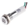 RS PRO Panel Mount Indicator 12V DC 20mA Lead Wire Termination IP67 Flush Silver Bezel 700-1956