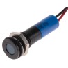 RS PRO Blue Panel Mount Indicator 24V DC 20mA Lead Wire Termination IP67 Flush Bezel 700-2000