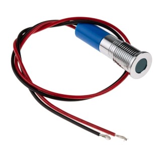 RS PRO Blue Panel Mount Indicator 24V DC 20mA Lead Wire Termination IP67 Flush Bezel 700-1930
