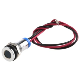 RS PRO Blue Panel Mount Indicator, 2V dc, 20mA, Lead Wire, IP67 Sealed Flush Bezel 700-1909