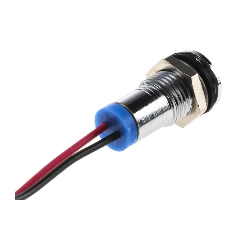 RS PRO Blue Panel Mount Indicator, 2V dc, 20mA, Lead Wire, IP67 Sealed Flush Bezel 700-1909