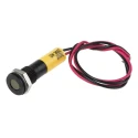 RS PRO Yellow Panel Mount Indicator 220V AC 20mA Lead Wire Termination IP67 Flush 700-2025