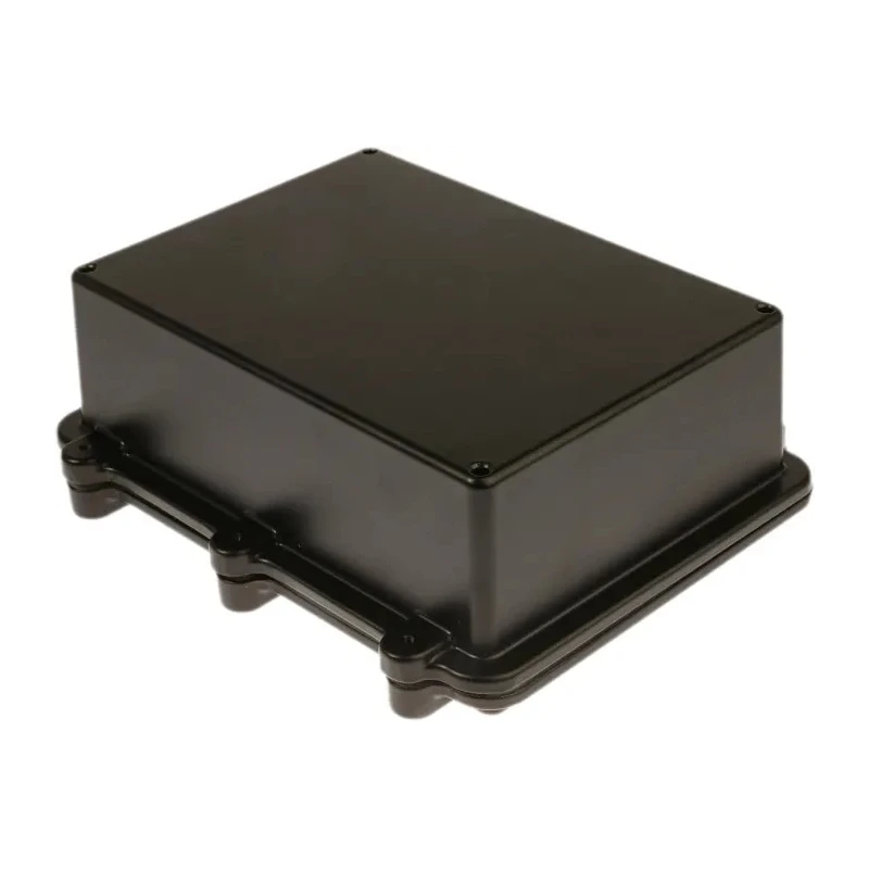 RS PRO Black Black Lid Die Cast Aluminium Enclosure IP67 Waterproof Dustproof 200 mm x 150 mm x 75 mm IP67